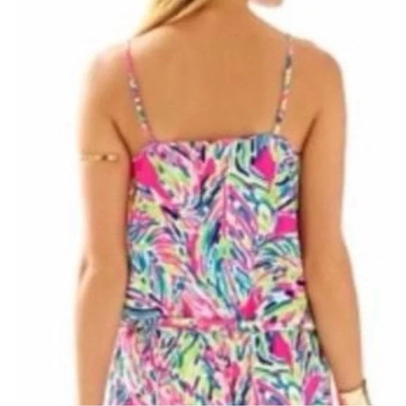 NWT Lilly Pulitzer Deanna Romper in Palm Reader - Picture 2 of 6